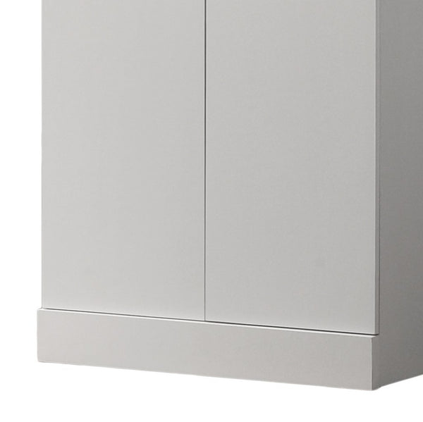 English Elm Alara Slim Double Door Storage Cabinet 60 Inch Tall Modern Shelved Organizer B061110707