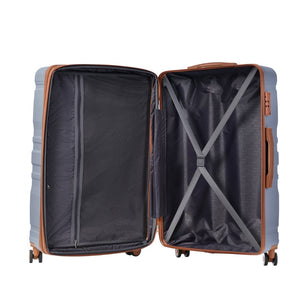 English Elm Luggage 3 Piece Hardshell Abs Spinner Set with Tsa Lock Expandable Travel Suitcase PP291792AAI