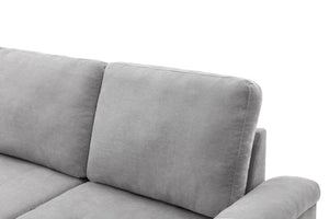 English Elm Sleeper Sectional Velvet Sofa with Usb Ports Ottoman Storage for Apartment Living SG000250AAE