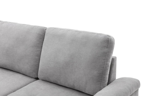English Elm Sleeper Sectional Velvet Sofa with Usb Ports Ottoman Storage for Apartment Living SG000250AAE