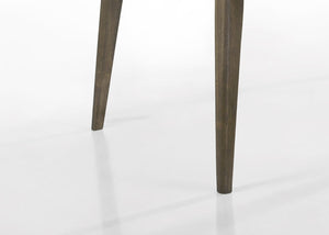 English Elm Bistro Walnut Rectangular Dining Table Seats Six with Distressed Split Wood Top B061110678