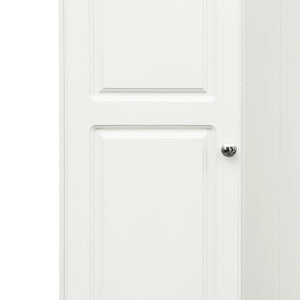 English Elm On-trend Matte Finish Hall Tree with Flip Bench Shoe Storage and Hanging Hooks White WF304223AAK