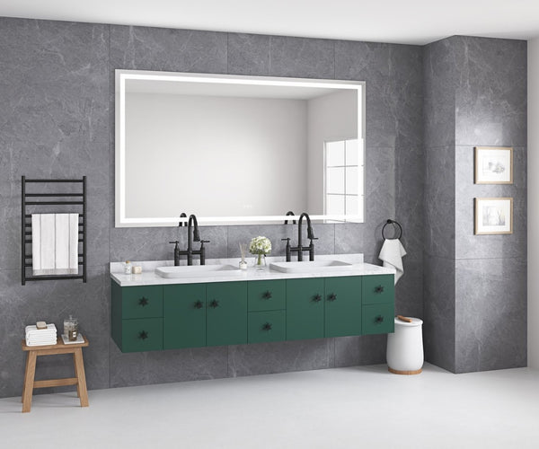 English Elm 72 Inch Led Backlit Bathroom Wall Mirror with Dimming Touch Control and Defog Function W1272110974