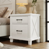 Hearth and Haven 3-Piece Bedroom Set with Queen Size Bed and 2 Nightstand, White BS300545AAK