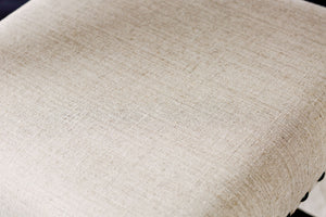 English Elm Classic Rustic Counter Height Dining Chairs Set of 2 — Ivory Linen Padded Seats, Nailhead Trim, Brown Cherry Wood B011110868