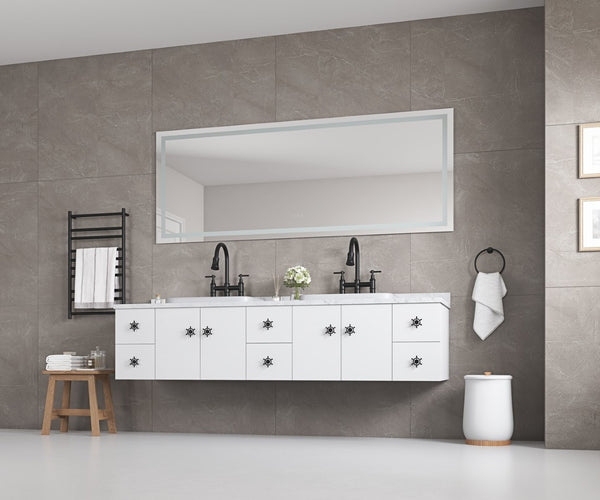 English Elm 84*30led Frameless Vanity Mirror Anti-fog Dimmable Smart Touch Bathroom Wall Mount W1272112755