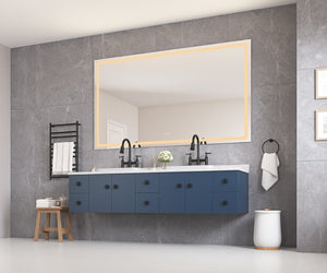 English Elm 72 Inch Led Backlit Bathroom Wall Mirror with Dimming Touch Control and Defog Function W1272110974
