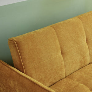 English Elm Chenille Sleeper Loveseat Sofa Bed with Adjustable Armrests for Studio Living W848132155