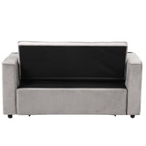 English Elm 58" 4-1 Multi-Functional Sofa Bed With Cup Holder and Usb Port For Living Room Or Apartments, Gray