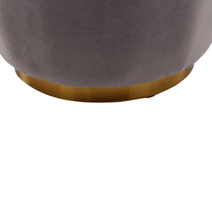 English Elm 360 Swivel Barrel Chair Velvet Accent Sofa with High-Density Foam, Sturdy Hardwood Frame, 300lb Capacity Gray W395102772