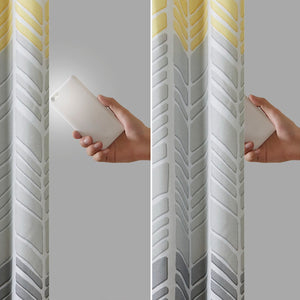 English Elm Printed Total Blackout Curtain Panel - Modern Chevron Design For Ultimate Privacy & Energy Savings B03596321-GIGA