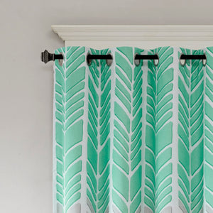 English Elm Printed Total Blackout Curtain Panel - Modern Chevron Design, 100% Light Blocking, Easy Care & Insulation B03596320-GIGA