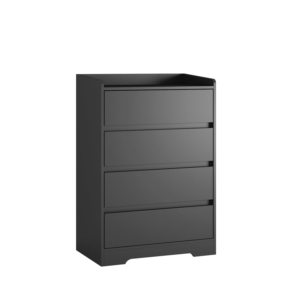 English Elm 4 Drawer Dresser with Anti-Tip Kit, Waterproof Modern 4-Drawer Chest, Sturdy Frame, Safe Built-In Stopper, Excellent Support W1321111282