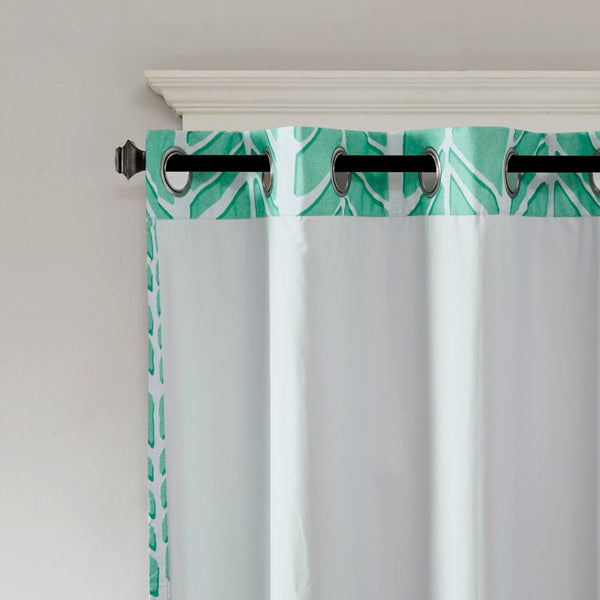 English Elm Printed Total Blackout Curtain Panel - Modern Chevron Design, 100% Light Blocking, Easy Care & Insulation B03596320-GIGA