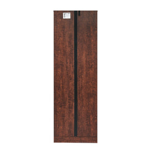 English Elm Tall Walnut Floor Cabinet with Eight Doors Four Compartments for Organized Vertical Storage W1693111252