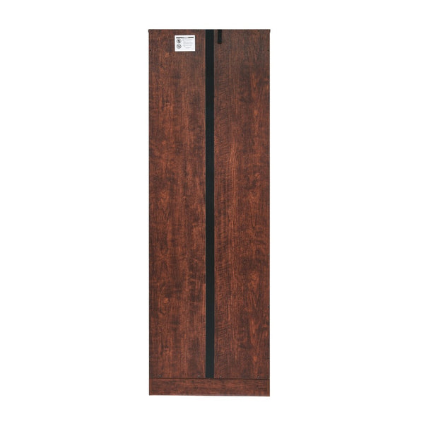 English Elm Tall Walnut Floor Cabinet with Eight Doors Four Compartments for Organized Vertical Storage W1693111252