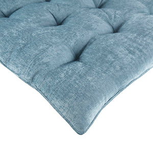 English Elm Poly Chenille Square Floor Pillow Cushion with Tufted Scalloped Edge, Soft Textured Chenille Comfort for Lounging Aqua 12.99 L x 12.99 W x 27.76 H B03596308