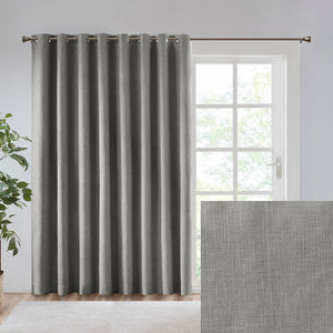 English Elm Printed Heathered Blackout Window Patio Panel SunSmart Maya Energy-Saving Textured Privacy Drapes Grey 12.2 L x 10.24 W x 3.54 H B03599822
