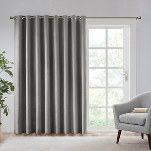 English Elm Printed Heathered Blackout Window Patio Panel SunSmart Maya Energy-Saving Textured Privacy Drapes Grey 12.2 L x 10.24 W x 3.54 H B03599822