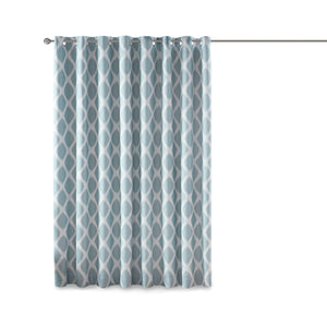 English Elm Printed SunSmart Blakesly Ikat Blackout Patio Panel with Energy-Saving FoamBack, Silver Grommets, 100x84" Aqua 3.54 L x 10.24 W x 12.2 H B03599826