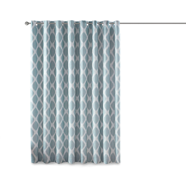 English Elm Printed SunSmart Blakesly Ikat Blackout Patio Panel with Energy-Saving FoamBack, Silver Grommets, 100x84" Aqua 3.54 L x 10.24 W x 12.2 H B03599826