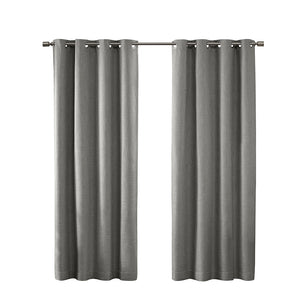 English Elm Printed Botanical Blackout Curtain Panel — SunSmart Julie textured polyester slub with noise-reducing foamback for energy savings and privacy, silver grommet top, 50x95" Grey 3.05 L x 10.24 W x 8.66 H B03599784