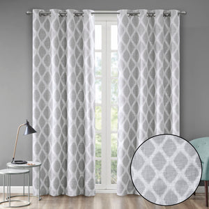 English Elm Printed Ikat Blackout Curtain Panel – Stylish Noise-Reducing Window Treatment For Modern Homes B03599799-GIGA