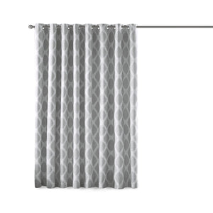 English Elm Printed SunSmart Blakesly Ikat Blackout Patio Panel with Energy-Saving FoamBack, Silver Grommets, 100x84" Grey 3.54 L x 10.24 W x 12.2 H B03599825