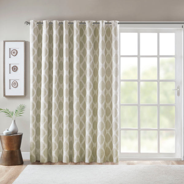 English Elm Printed SunSmart Blakesly Ikat Blackout Patio Panel with Energy-Saving FoamBack, Silver Grommets, 100x84" Multicolor 3.54 L x 10.24 W x 12.2 H B03599827