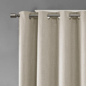 English Elm Printed Heathered Blackout Window Patio Panel SunSmart Maya Energy-Saving Textured Privacy Drapes taupe 12.2 L x 10.24 W x 3.54 H B03599823