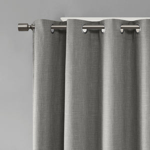 English Elm Printed Heathered Blackout Window Patio Panel SunSmart Maya Energy-Saving Textured Privacy Drapes Grey 12.2 L x 10.24 W x 3.54 H B03599822