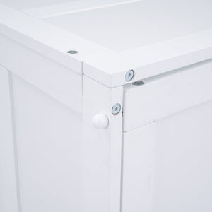 English Elm Queen Space-Saving Murphy Bed with Rotating Desk and Built-In Shelves, Solid Wood Cabinet Design, 600lb Capacity White GX000340AAK