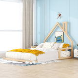 Hearth and Haven Full Size Wood Floor Bed with House-Shaped Headboard WF304146AAN