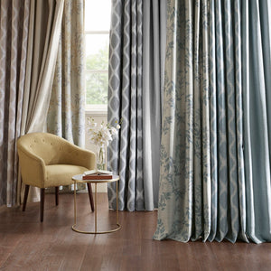 English Elm Printed Ikat Blackout Curtain Panel - Stylish Light Control, Noise Reduction, And Energy Savings! B03599800-GIGA