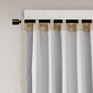 English Elm Jacquard Marble Weave Blackout Curtain Panel Gold Formal Bedroom Theater Room B03599768