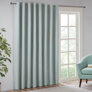 English Elm Printed Heathered Blackout Window Patio Panel SunSmart Maya Energy-Saving Textured Privacy Drapes Dusty Seafoam 12.2 L x 10.24 W x 3.54 H B03599824