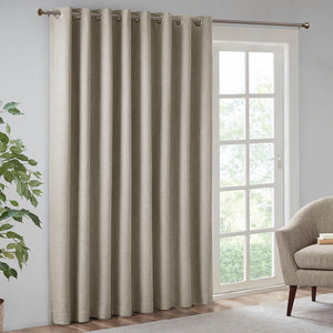 English Elm Printed Heathered Blackout Window Patio Panel SunSmart Maya Energy-Saving Textured Privacy Drapes taupe 12.2 L x 10.24 W x 3.54 H B03599823