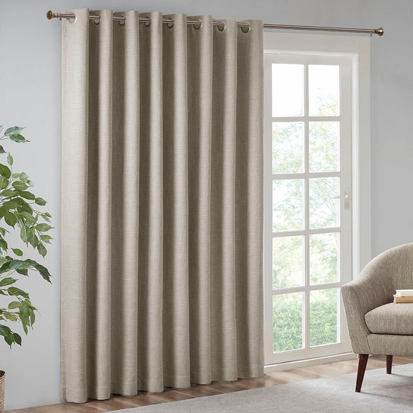 English Elm Printed Heathered Blackout Window Patio Panel SunSmart Maya Energy-Saving Textured Privacy Drapes taupe 12.2 L x 10.24 W x 3.54 H B03599823