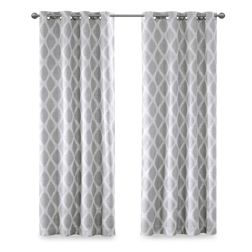 English Elm Printed Ikat Blackout Curtain Panel – Stylish Noise-Reducing Window Treatment For Modern Homes B03599799-GIGA