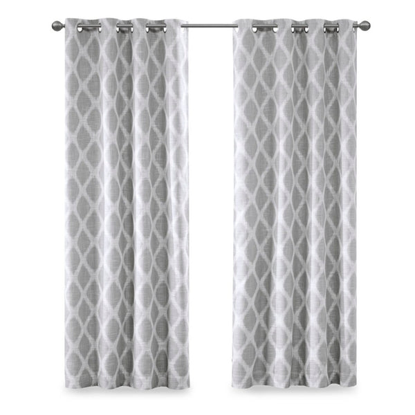 English Elm Printed Ikat Blackout Curtain Panel – Stylish Noise-Reducing Window Treatment For Modern Homes B03599799-GIGA