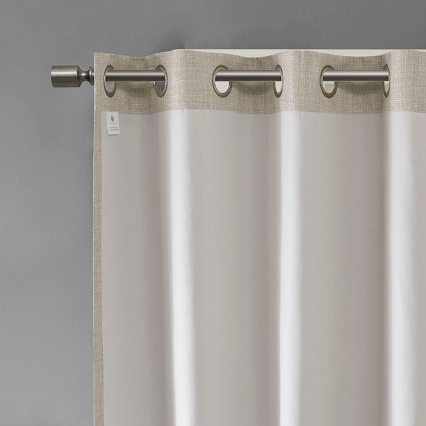 English Elm Printed Heathered Blackout Window Patio Panel SunSmart Maya Energy-Saving Textured Privacy Drapes taupe 12.2 L x 10.24 W x 3.54 H B03599823