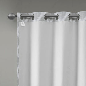 English Elm Printed Ikat Blackout Curtain Panel - Chic Grey Design For Light Control, Noise Reduction & Energy Savings B03599798-GIGA