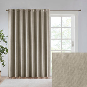 English Elm Printed Heathered Blackout Window Patio Panel SunSmart Maya Energy-Saving Textured Privacy Drapes taupe 12.2 L x 10.24 W x 3.54 H B03599823
