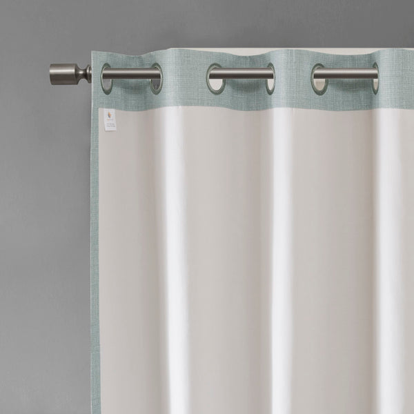 English Elm Printed Heathered Blackout Window Patio Panel SunSmart Maya Energy-Saving Textured Privacy Drapes Dusty Seafoam 12.2 L x 10.24 W x 3.54 H B03599824