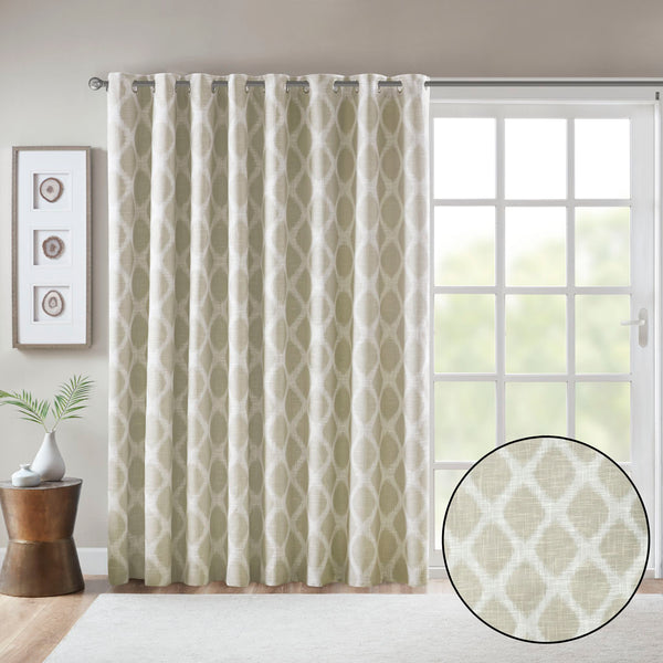 English Elm Printed SunSmart Blakesly Ikat Blackout Patio Panel with Energy-Saving FoamBack, Silver Grommets, 100x84" Multicolor 3.54 L x 10.24 W x 12.2 H B03599827