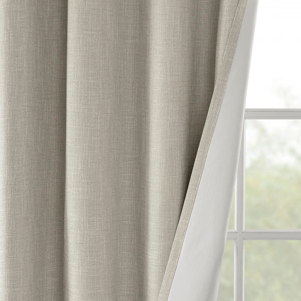 English Elm Printed Heathered Blackout Window Patio Panel SunSmart Maya Energy-Saving Textured Privacy Drapes taupe 12.2 L x 10.24 W x 3.54 H B03599823
