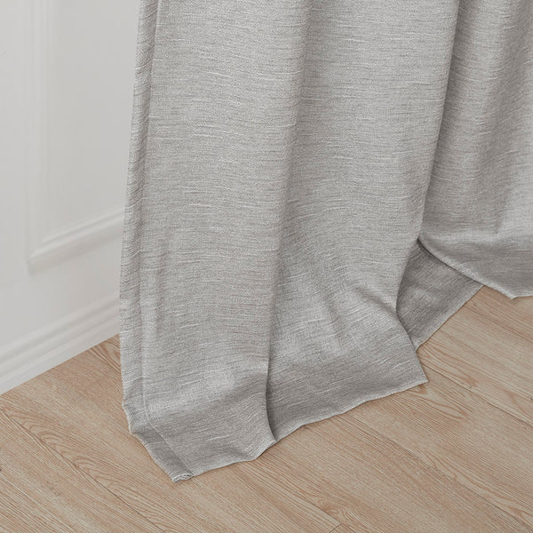 English Elm Tonal SunSmart Como Faux Silk Total Blackout Curtain Panel Pair with Thermal Foamback and Grommets Grey 6.59 L x 16.14 W x 7.48 H B03599838