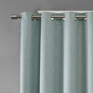 English Elm Printed Heathered Blackout Window Patio Panel SunSmart Maya Energy-Saving Textured Privacy Drapes Dusty Seafoam 12.2 L x 10.24 W x 3.54 H B03599824