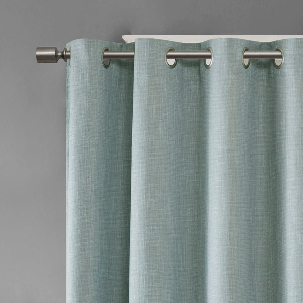 English Elm Printed Heathered Blackout Window Patio Panel SunSmart Maya Energy-Saving Textured Privacy Drapes Dusty Seafoam 12.2 L x 10.24 W x 3.54 H B03599824