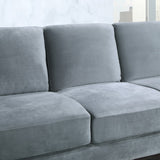 English Elm 73.22Inch 3 Seater Sofa Velvet Grey